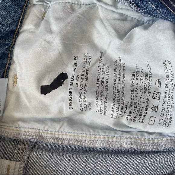 AG "Stella" Blue Wide Leg Flare Jeans with Relaxed Silhouette - Picture 7 of 16